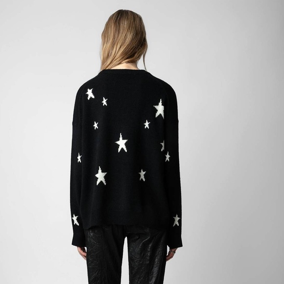 Zadig & Voltaire Markus Stars Cashmere Sweater in black - Picture 5 of 5
